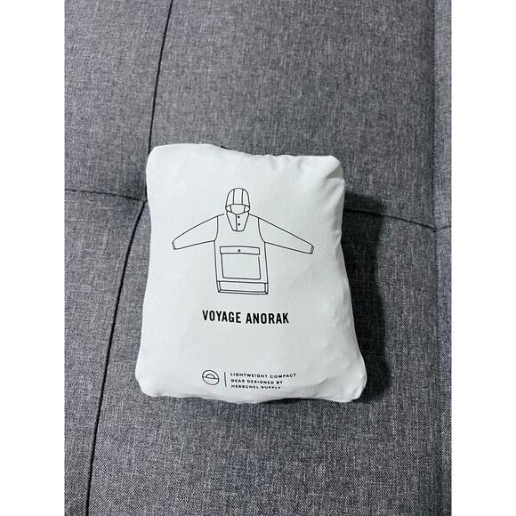 Herschel Jacket Men Medium‎ Gray Voyage Anorack Windbreaker Compact - Picture 5 of 14